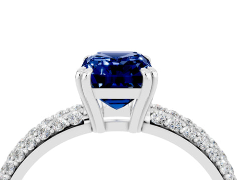 White gold Emerald Cut Cut Diamond Milgrain Marquise Band with Prong Setting_4