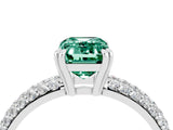 White gold Emerald Cut Cut Diamond Milgrain Marquise Band with Prong Setting_4