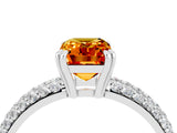 White gold Emerald Cut Cut Diamond Milgrain Marquise Band with Prong Setting_4