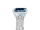 White gold Emerald Cut Cut Diamond Milgrain Marquise Band with Prong Setting_5