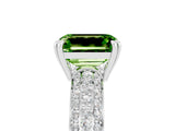 White gold Emerald Cut Cut Diamond Milgrain Marquise Band with Prong Setting_5