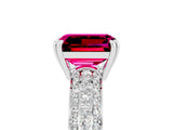 White gold Emerald Cut Cut Diamond Milgrain Marquise Band with Prong Setting_5