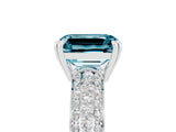 White gold Emerald Cut Cut Diamond Milgrain Marquise Band with Prong Setting_5