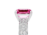 White gold Emerald Cut Cut Diamond Milgrain Marquise Band with Prong Setting_5