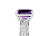 White gold Emerald Cut Cut Diamond Milgrain Marquise Band with Prong Setting_5