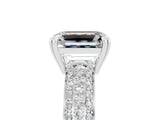 White gold Emerald Cut Cut Diamond Milgrain Marquise Band with Prong Setting_5