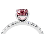White gold Emerald Cut Cut Diamond Pavé Band with Four-Prong Setting_4