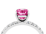 White gold Emerald Cut Cut Diamond Pavé Band with Four-Prong Setting_4