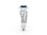 White gold Emerald Cut Cut Halo Split Shank Prong Setting Ring_14