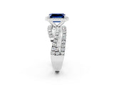 White gold Emerald Cut Cut Halo Split Shank Prong Setting Ring_14