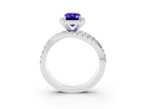 White gold Emerald Cut Cut Halo Split Shank Prong Setting Ring_15