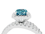 White gold Emerald Cut Cut Halo Split Shank Prong Setting Ring_16