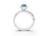 White gold Emerald Cut Cut Halo Split Shank Prong Setting Ring_27