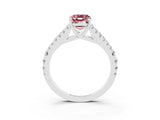 White gold Emerald Cut Cut Split Shank Pave Diamond Engagement Ring with Four-Prong Setting_3