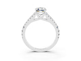 White gold Emerald Cut Cut Split Shank Pave Diamond Engagement Ring with Four-Prong Setting_3