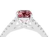 White gold Emerald Cut Cut Split Shank Pave Diamond Engagement Ring with Four-Prong Setting_4