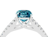 White gold Emerald Cut Cut Split Shank Pave Diamond Engagement Ring with Four-Prong Setting_4