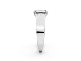 White gold Emerald Cut Diamond Channel Set Solitaire Ring with Four-Prong Setting_46