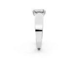 White gold Emerald Cut Diamond Channel Set Solitaire Ring with Four-Prong Setting_72