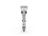 White gold Emerald Cut Diamond Engagement Ring with Pavé Band and Four-Prong Setting_43