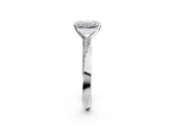 White gold Emerald Cut Diamond Engagement Ring with Side Stone Accents and Four-Prong Setting_39