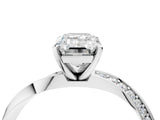 White gold Emerald Cut Diamond Engagement Ring with Side Stone Accents and Four-Prong Setting_41