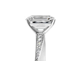 White gold Emerald Cut Diamond Engagement Ring with Side Stone Accents and Four-Prong Setting_42