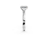 White gold Emerald Cut Diamond Engagement Ring with Side Stone Accents and Four-Prong Setting_58