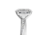 White gold Emerald Cut Diamond Engagement Ring with Side Stone Accents and Four-Prong Setting_61