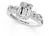 White gold Emerald Cut Diamond Five-Stone Prong Set White Gold Ring_52