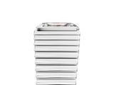 White gold Emerald Cut Diamond Fluted Mens Ring_17