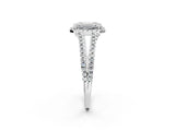 White gold Emerald Cut Diamond Halo Split Shank Engagement Ring_81
