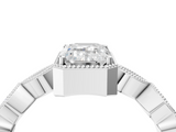 White gold Emerald Cut Diamond Milgrain Marquise Band with Prong Setting_9