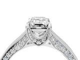 White gold Emerald Cut Diamond Pave Band with Four-Prong Setting_23