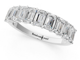 White gold Emerald Cut Diamond Prong Set Eternity Band_152