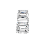 White gold Emerald Cut Diamond Prong Set Eternity Band_156