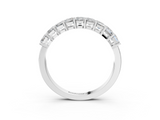 White gold Emerald Cut Diamond Prong Set Eternity Band_160