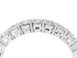 White gold Emerald Cut Diamond Prong Set Eternity Band_161