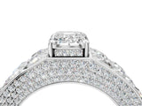 White gold Emerald Cut Diamond Radiant Pavé Mens Ring_4