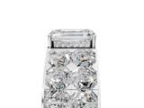 White gold Emerald Cut Diamond Radiant Pavé Mens Ring_5