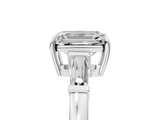 White gold Emerald Cut Diamond Ring with Tapered Baguette Side Stones in Four-Prong Setting_37
