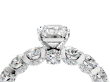 White gold Emerald Cut Diamond Side Stone Engagement Ring with Four-Prong Setting_28