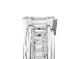 White gold Emerald Cut Diamond Side Stone Engagement Ring_5
