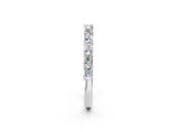 White gold Emerald Cut Diamond Single Row Wedding Band_2