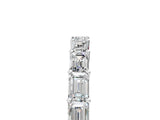 White gold Emerald Cut Diamond Single Row Wedding Band_5