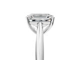 White gold Emerald Cut Diamond Solitaire Engagement Ring with Cathedral Setting and Four-Prong Mount_18