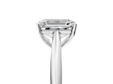 White gold Emerald Cut Diamond Solitaire Engagement Ring with Cathedral Setting and Four-Prong Mount_293