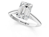 White gold Emerald Cut Diamond Solitaire Engagement Ring with Cathedral Setting and Four-Prong Mount_38