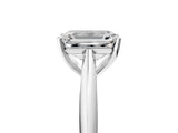 White gold Emerald Cut Diamond Solitaire Engagement Ring with Cathedral Setting and Four-Prong Mount_42