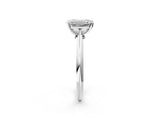 White gold Emerald Cut Diamond Solitaire Engagement Ring with Classic Band and Four-Prong Setting_59